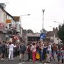  Olympic Torch Runner and crowds on Canterbury Street