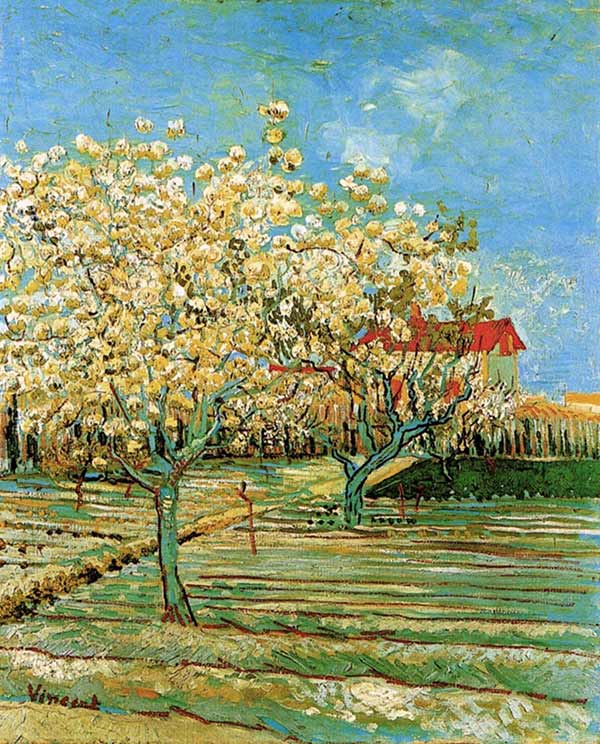 Orchard in blossom, a painting by Van Gogh