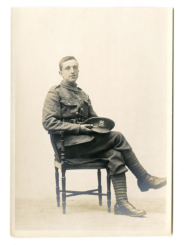 young man in a WWI British army uniform