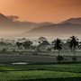 sunrise over valley in India