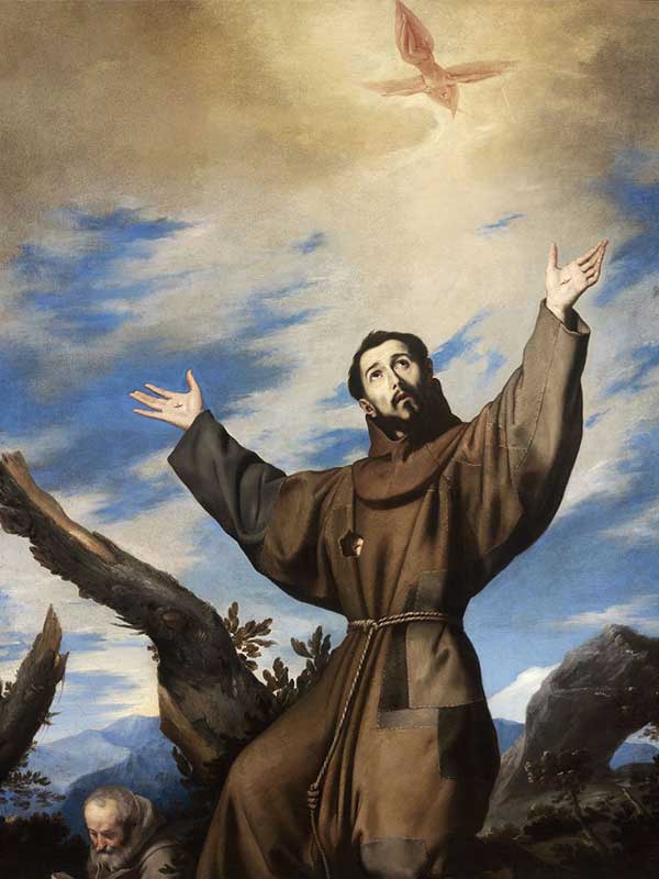 Painting of St Francis of Assisi by Jusepe de Ribera