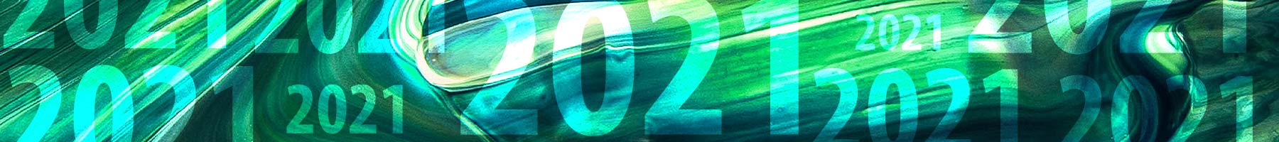 2021 numbers on a green background