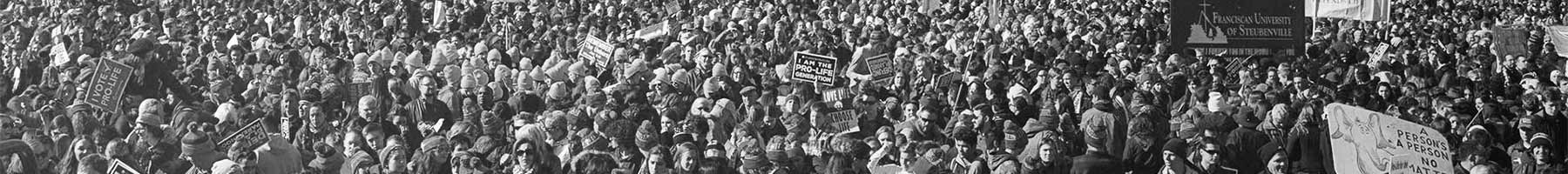 March for Life crowd near the Washington Monument