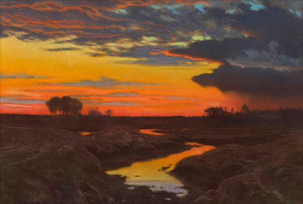 painting of a sunset
