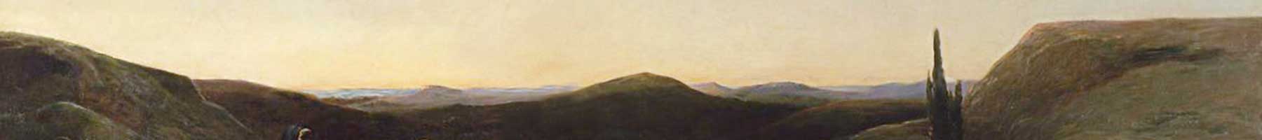painting of rolling hills