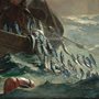 painting of herring in a net