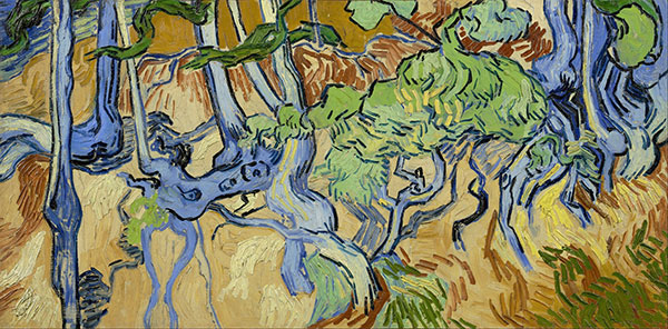 Painting of tree roots by Vincent van Gogh