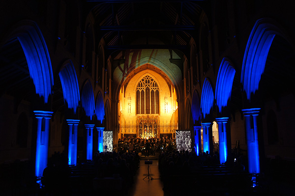 a performance of St. Matthew Passion in a church