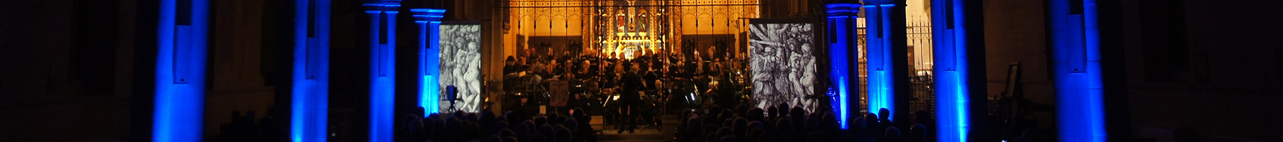 a performance of St. Matthew Passion in a church
