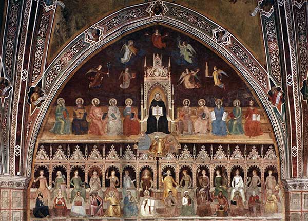 Andrea di Bonaiuto, Triumph of St. Thomas Aquinas, fresco, 1366-67.