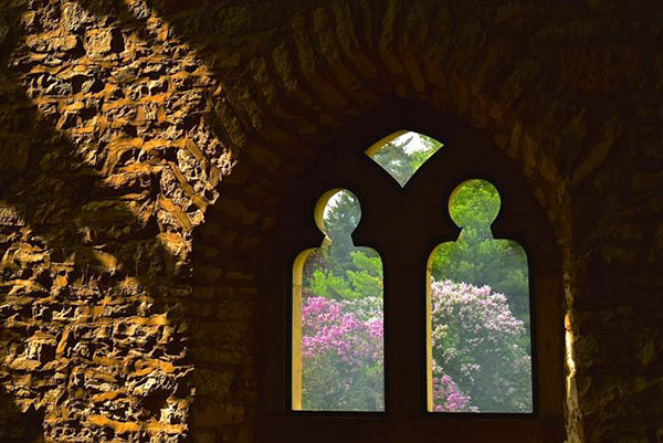 window at the monastery of The New Melleray Abbey