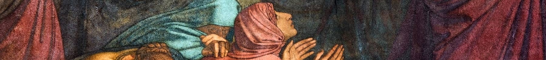 Jesus meets the women of Jerusalem, fresco