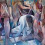 a painting of Jesus falling for the second time