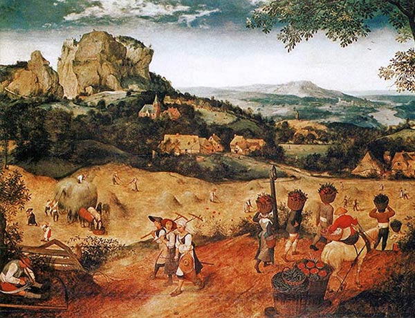 Cortando heno por Pieter Bruegel