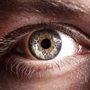 close-up view of a human eye