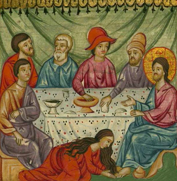 Mary Anoints Jesus by Ilyas Basim Khuri Bazzi Rahib