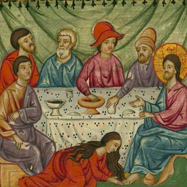 Mary Anoints Jesus by Ilyas Basim Khuri Bazzi Rahib