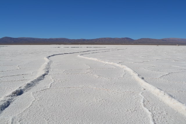 Path through salt field