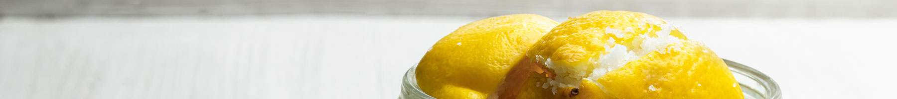 Salt-preserved lemons in a jar