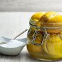 Salt-preserved lemons in a jar