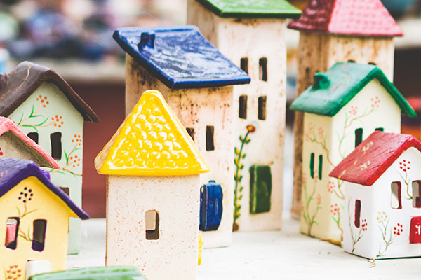 colorful clay houses