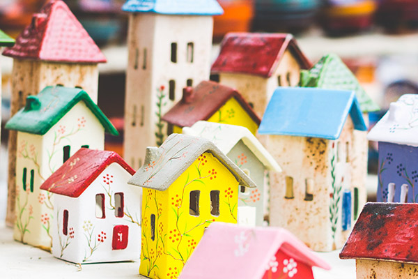 colorful clay houses