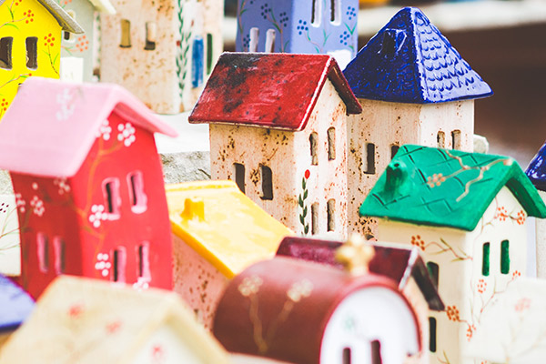 colorful clay houses