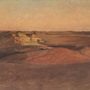 painting of the Libyan Desert at sunset