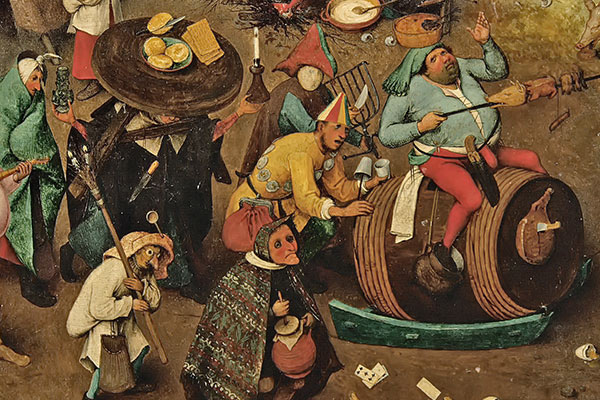 detail of The Fight Between Carnival and Lent painting