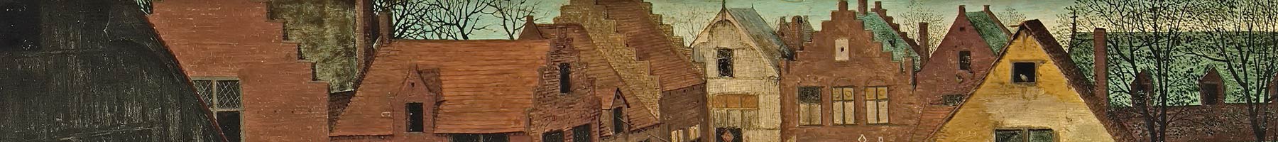 painting of rooftops