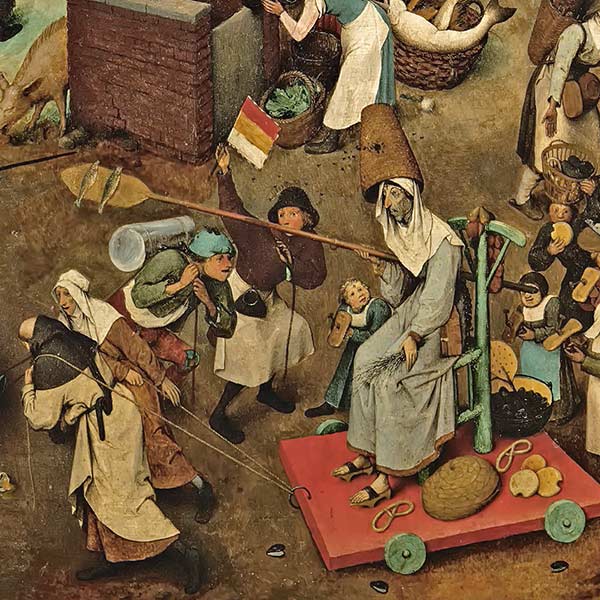detail of The Fight Between Carnival and Lent painting