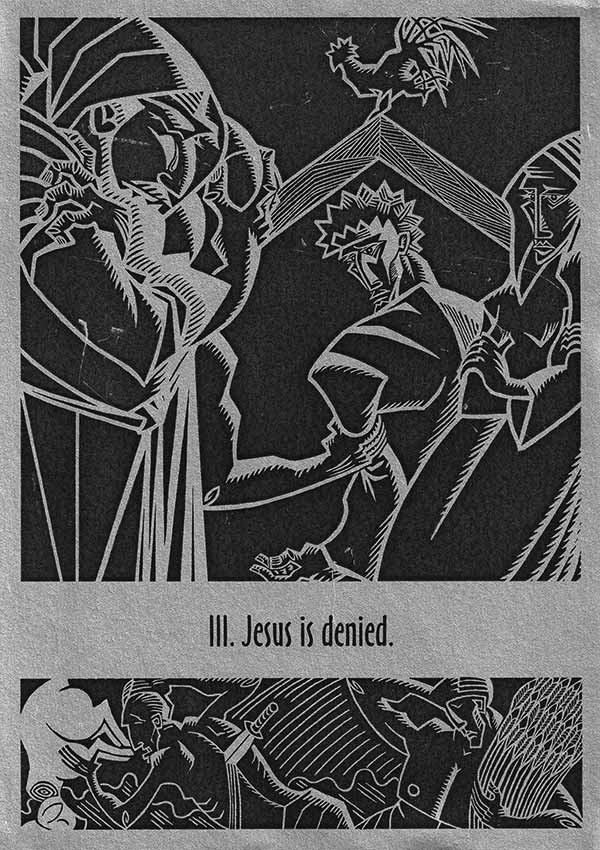 black and gray illustration of Jesus