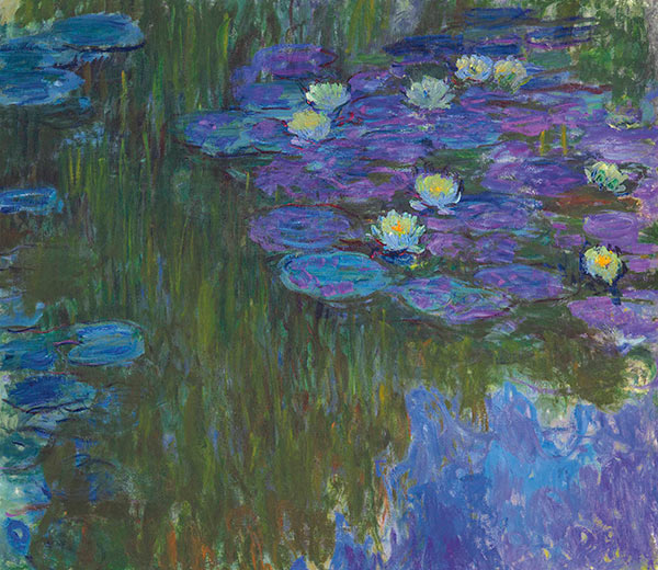 oil painting of water lilies