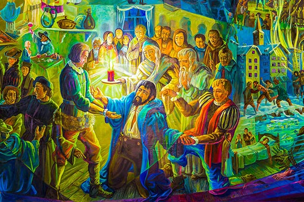early Anabaptists attending a baptism