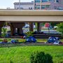 A homeless encampment in Milwaukee, Wisconsin