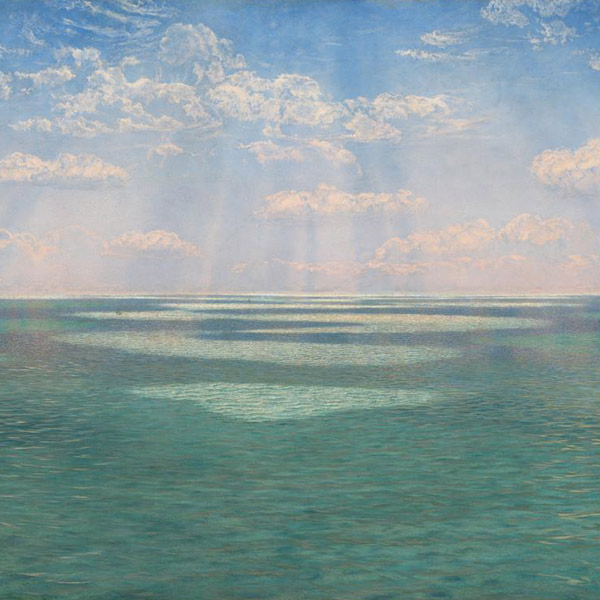 painting of sunlight on the English Channel