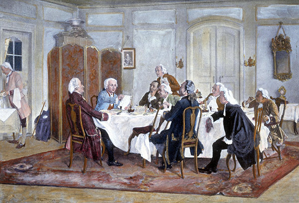 painting of Kant and his comrades at the table