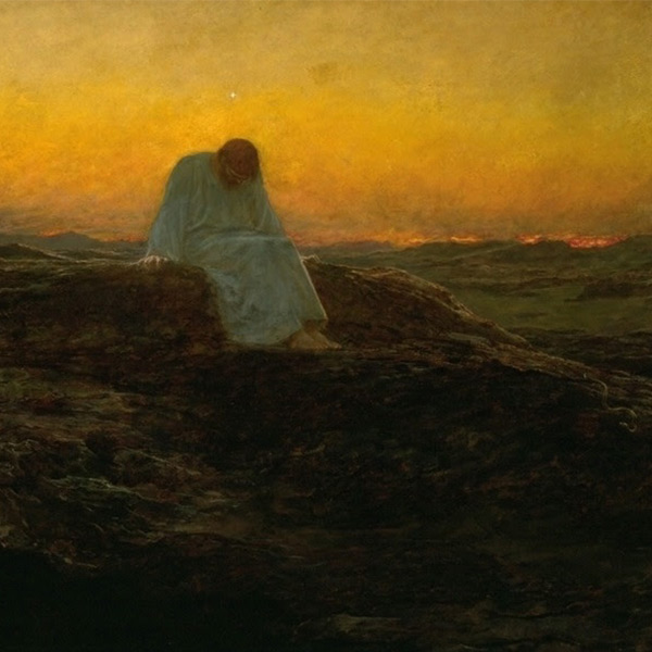 painting of the temptation of Jesus in the wilderness