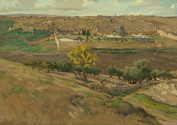 painting of Jerusalem from the Mount of Olives