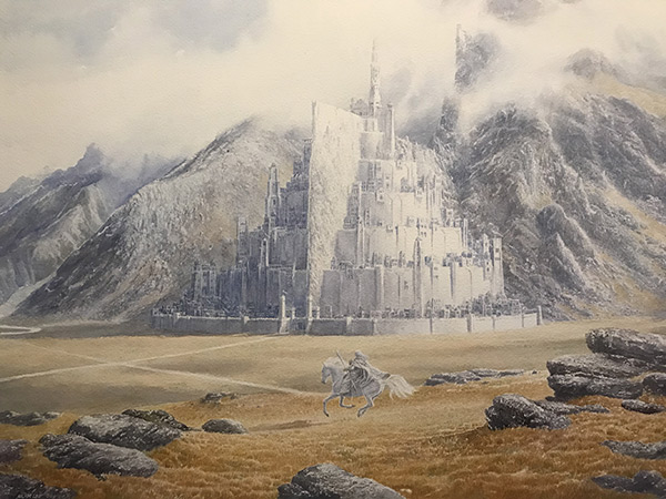 Gandalf Rides to Minas Tirith, an illustration by Alan Lee
