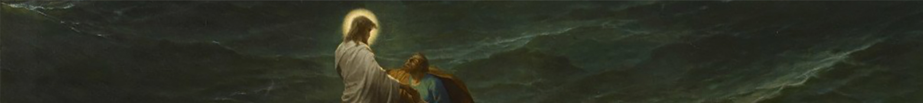 painting of Jesus and Peter on the Water