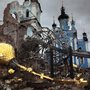 ruins of a destroyed church in Ukraine