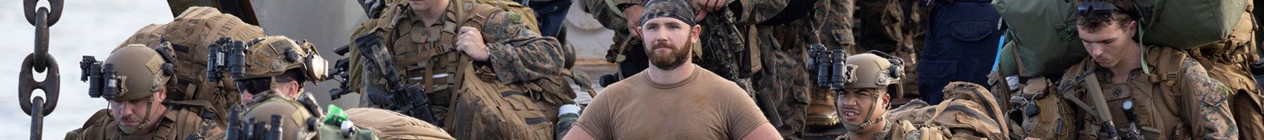 U.S. Marines disembark from a U.S. Navy Landing Craft Utility