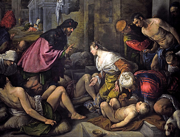 painting of Saint Roch visiting the plague-stricken