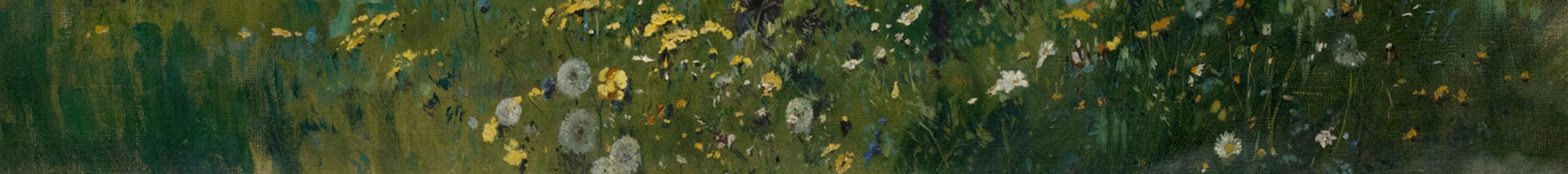 painting of a man standing in a field