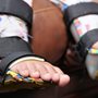a child wearing orthotics