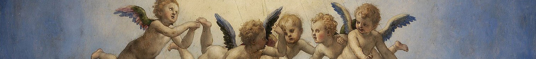 cherubs flying in the sky