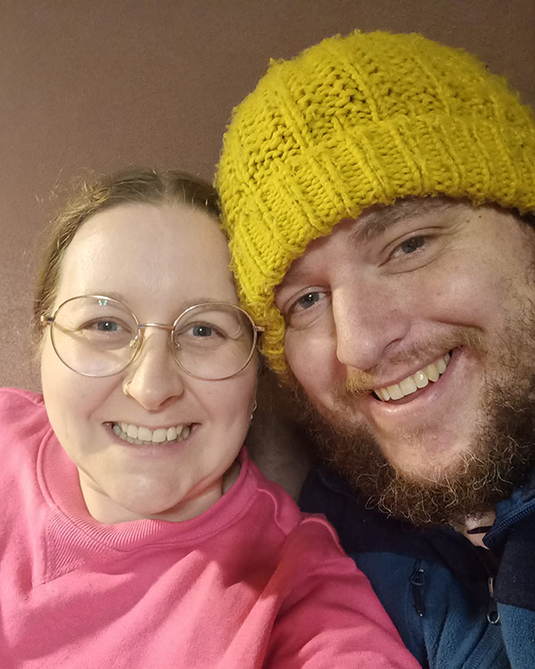 a smiling couple