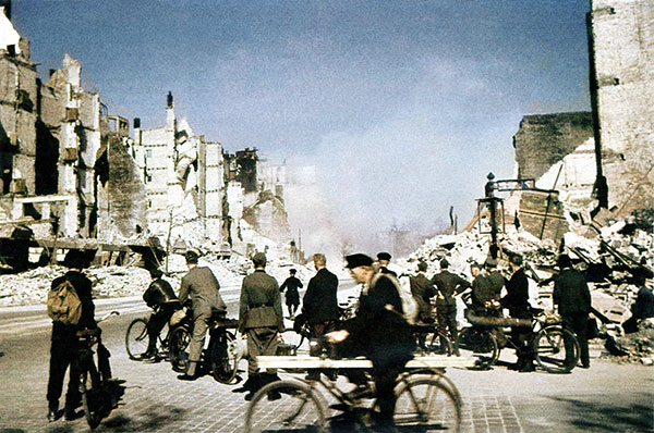 bombed city of Hamburg, 1943