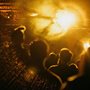 silhouettes of concert-goers